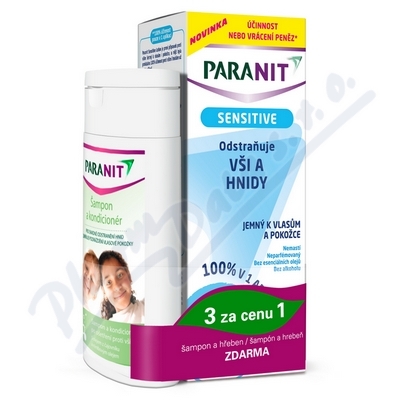 Paranit Sensitive 150ml+hřeben+ šampon100ml zdarma