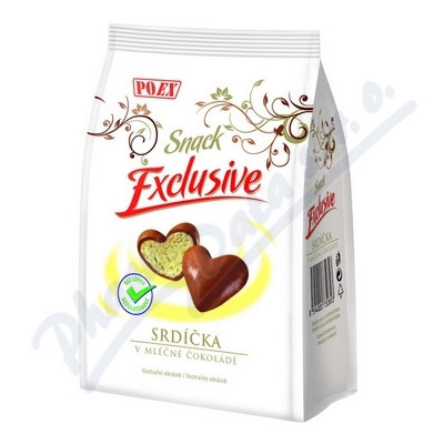 POEX Snack Exclusive Srdíčka v mléčné čokoládě 90g