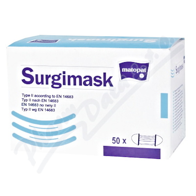 Surgimask obličejová maska s gumičkou 50ks