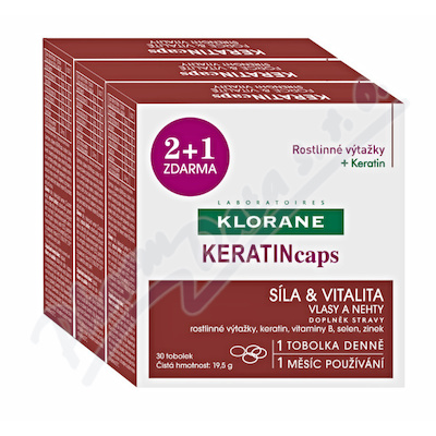 KLORANE Keratincaps Vlasy a nehty cps.90