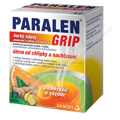 Paralen Grip horký nápoj Pomer.zázv.por.plv.sol.12