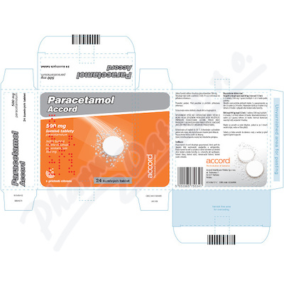 Paracetamol Accord 500mg tbl.eff.24