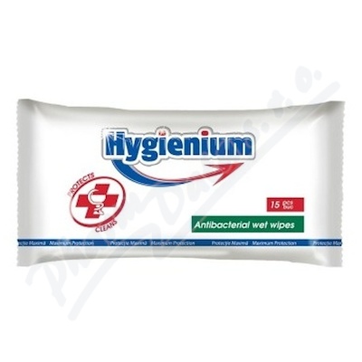Hygienium antibakteriální vlhčené ubrousky 15ks