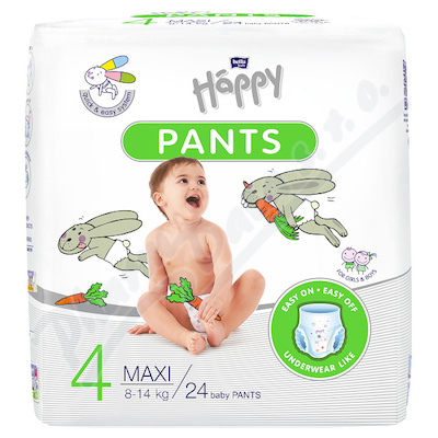 Happy Pants Maxi plenkové kalhotky 8-14kg 24ks