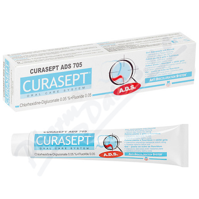 CURASEPT ADS 705 gelová zubní pasta 0.05%CHX 75ml