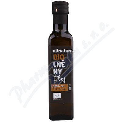 Allnature Lněný olej BIO 250ml