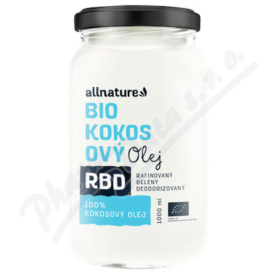 Allnature RBD Kokosový olej bez vůně BIO 1000ml