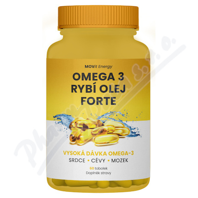 MOVit Omega 3 Rybí Olej FORTE tob.60