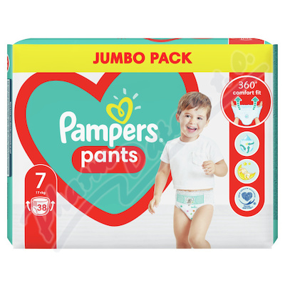 Pampers Pants 7 plenkové kalhotky 17kg+ 38ks