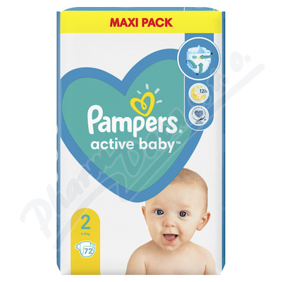 Pampers Active Baby 2 plenk.kalhotky 4-8kg 72ks