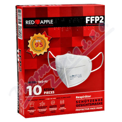 Respirátor FFP2 NR Red Apple 5-vrstvý 10ks
