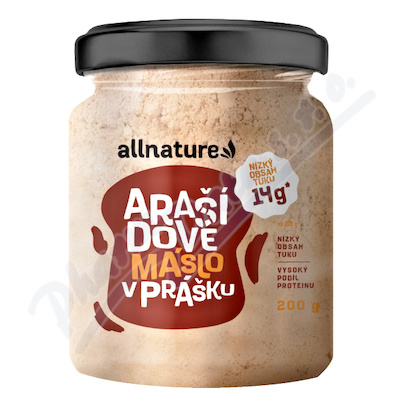 Allnature Arašídové máslo v prášku 200g