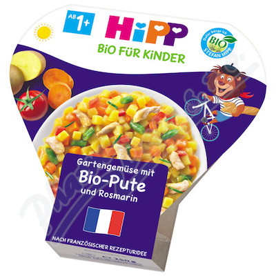 HiPP TĚSTOVINY BIO Zelenina s krůtím masem 250g