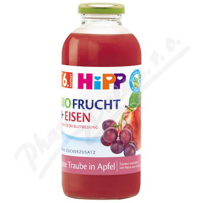 HiPP ŠŤÁVA BIO Jablko a červené hrozny 500ml