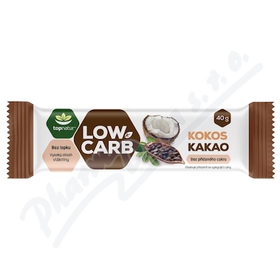 LOW CARB tyčinka kokos&kakao 40g TOPNATUR