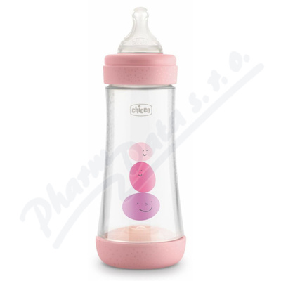 CHICCO Láhev Perfect 5 silikon 300ml dívka