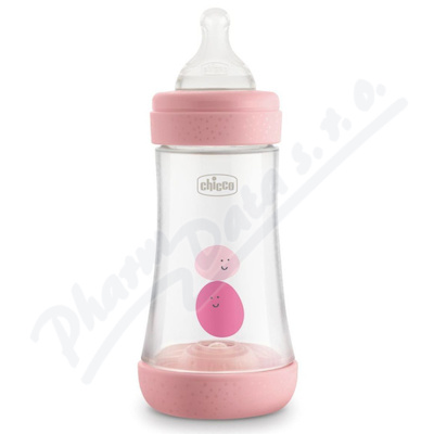 CHICCO Láhev Perfect 5 silikon 240ml dívka