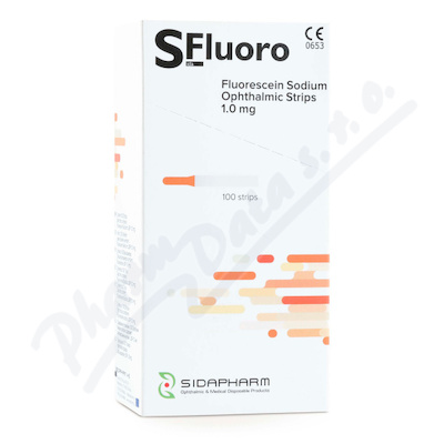 Sida-Fluoro fluoresceinové oční pásky 100x1mg