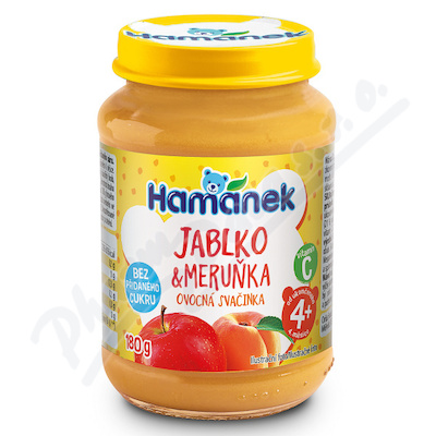 Hamánek Jablko+meruňka bez přid.cukru 180g 4m+