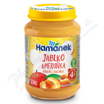 Hamánek Jablko+meruňka ovocná svačinka 190g 4m+