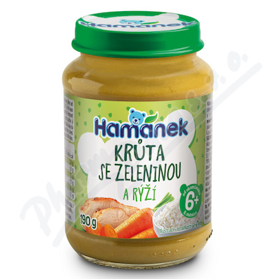 Hamánek Krůta se zeleninou a rýží 190g 6m+