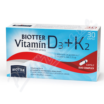 Biotter Vitamín D3+K2 cps.30