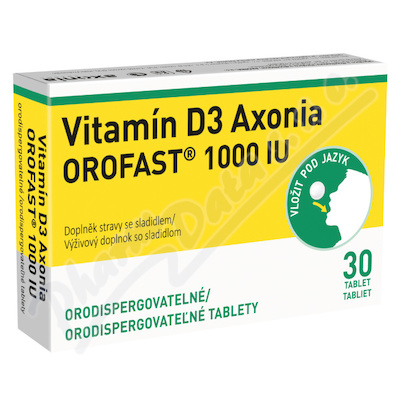 Vitamín D3 Axonia OROFAST 1000IU orodisp.tbl.30