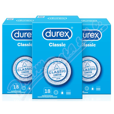 DUREX Classic prezervativ 3x18ks (2+1)