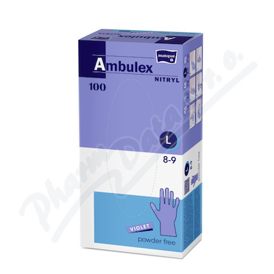 Ambulex Nitryl rukavice nepudrové violet L 100ks