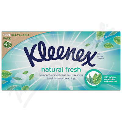 KLEENEX Kapesníky papírové Natural Fresh Box 64ks