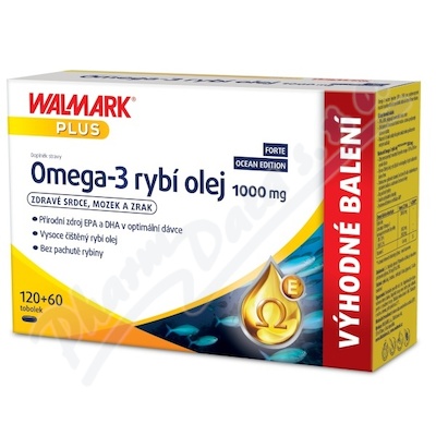 Walmark Plus Omega-3 rybí olej 1000mg tob.120+60
