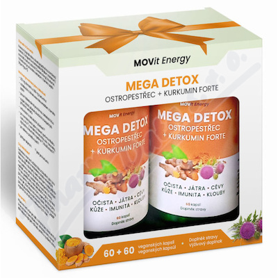 Dárk.bal.Mega Detox Ostropestřec+Kurkumin cps.2x60