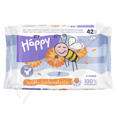 Happy vlhčený toaletní papír měsíček 42ks