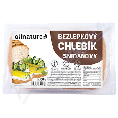 Allnature Bezlepkový chlebík snídaňový 350g