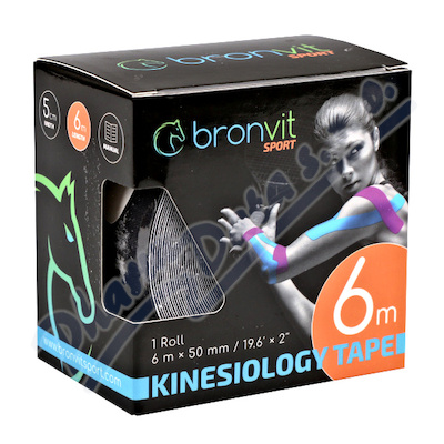 BronVit Sport Kinesio Tape classic černá 5cmx6m