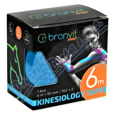 BronVit Sport Kinesio Tape classic modrá 5cmx6m