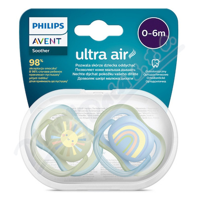 Philips AVENT Šidít.Ultra air 0-6m chlap./obr.2ks