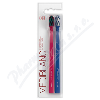 MEDIBLANC Super Soft 4990 Toothbrush Pink-Blue 2ks