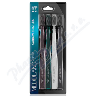 MEDIBLANC Super Soft 4860 Toothbrush Carbon 4ks