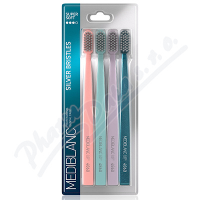 MEDIBLANC Super Soft 4860 Toothbrush Silver Br.4ks