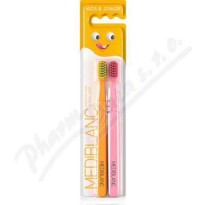 MEDIBLANC Kids&Junior Ul.Soft Toothbr.Or.+Pink 2ks