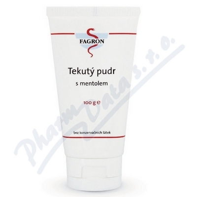 Tekutý pudr s mentolem tuba 100g