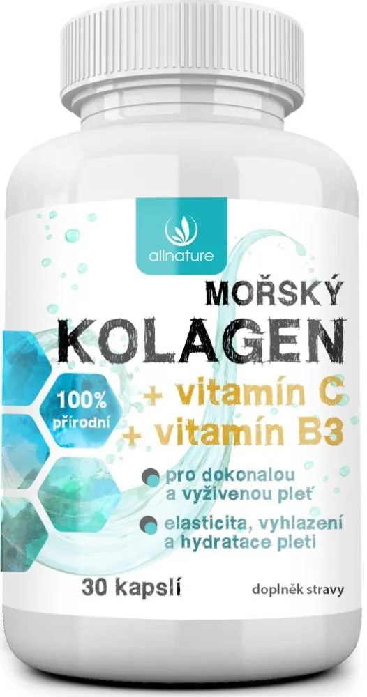 Allnature Mořský kolagen+vit.C+vit.B3 cps.30