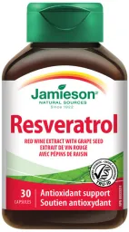 JAMIESON Resveratrol 50mg extr.z červ.vína cps.30