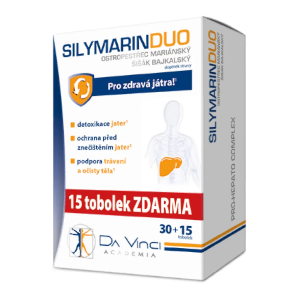 SILYMARIN DUO Da Vinci Academia tob.30+15 ZDARMA