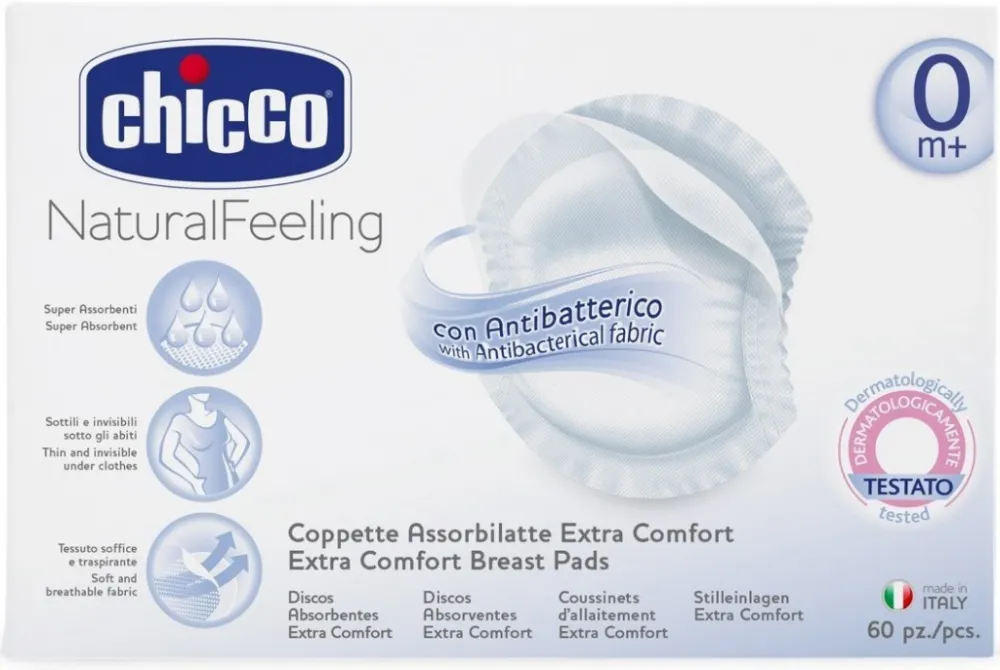 CHICCO Tampony do podprsenky antibakteriální 60ks