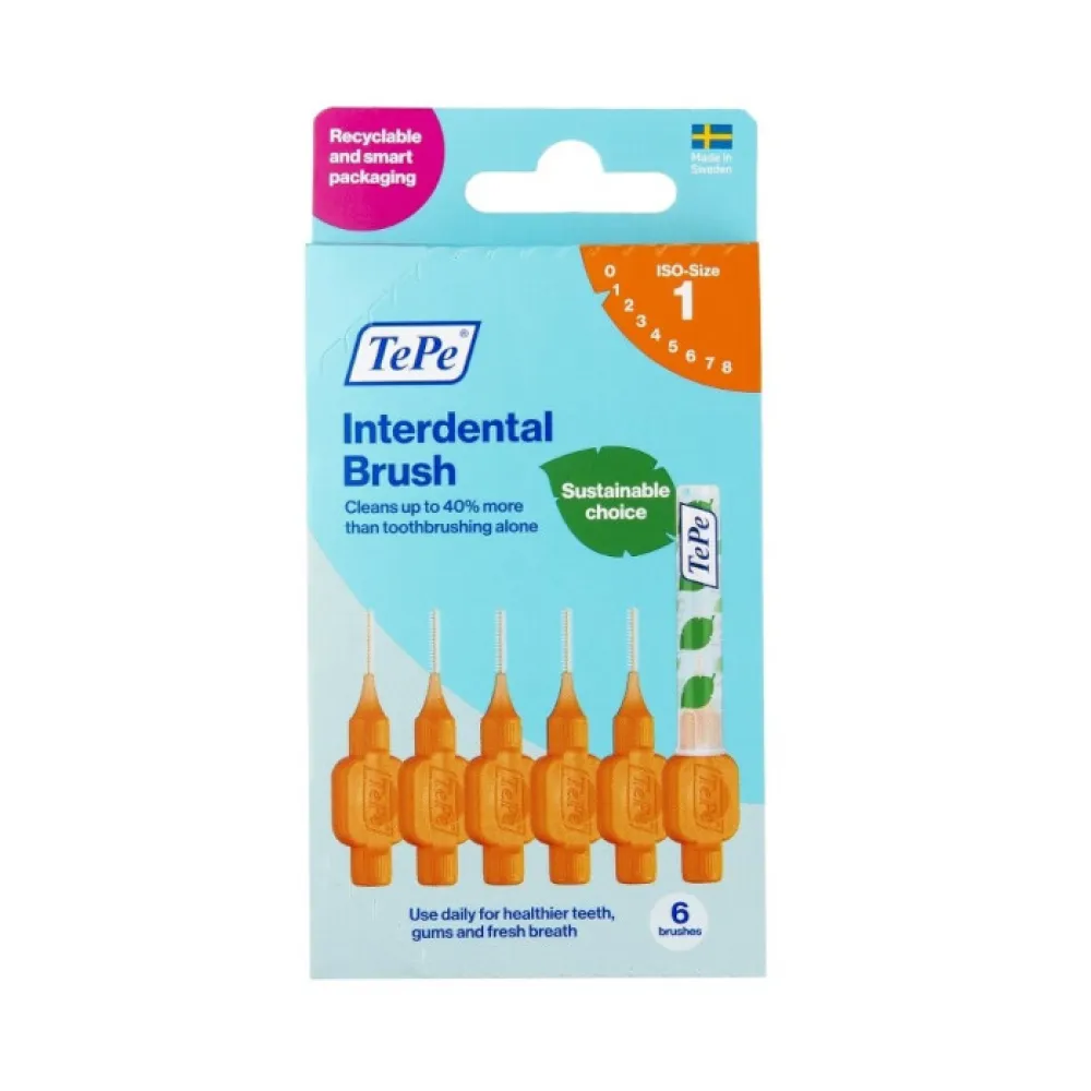 TePe meziz.kart.size 1 Oranžové pap.krabička 6ks