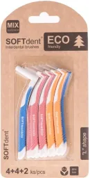 SOFTdent ECO mezizubní kartáček zahnutý MIX 10ks