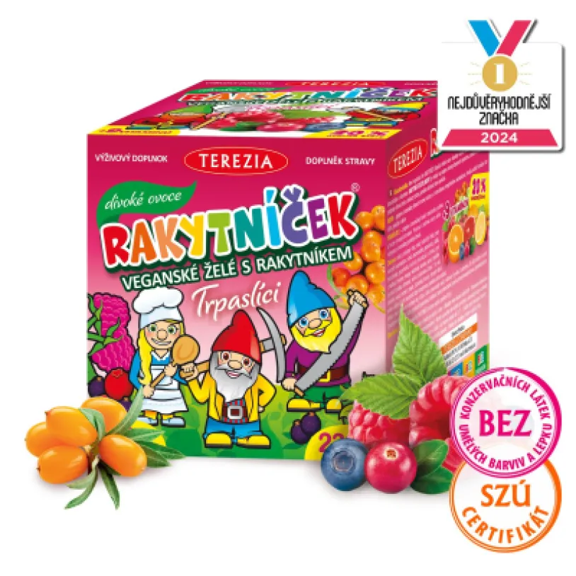 TEREZIA RAKYTNÍČEK veganské želé s rakytníkem - divoké ovoce 90 ks