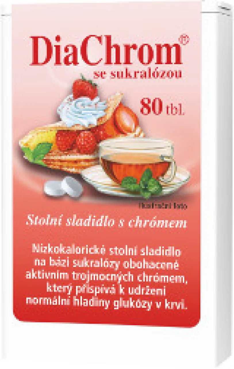 DiaChrom se sukralózou tbl.80 nízkokalor.sladidlo